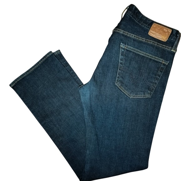 AG Adriano Goldschmied The Matchbox Slim Straight Dark Wash Jeans Mens 34 x 32 - Picture 5 of 6